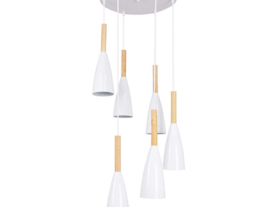 Φωτιστικό Οροφής Dillon 00629 6xΕ27 Με Πλέγμα Φ52x130cm White GloboStar