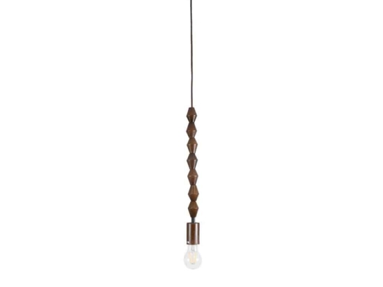 Φωτιστικό Οροφής Κρεμαστό Beads 00695 1xE27 IP20 4x43cm Dark Brown GloboStar
