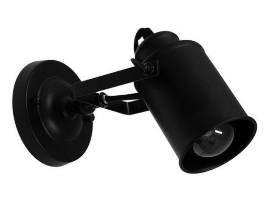 Φωτιστικό Τοίχου - Απλίκα Jake 00948 1xE27 Φ9cm 15x21x16cm Black GloboStar