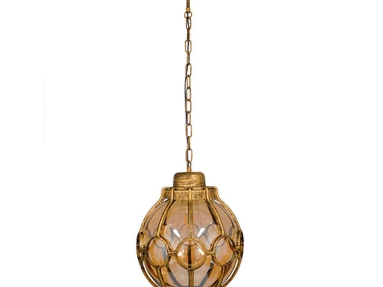 Φωτιστικό Οροφής Etoile 00987 1xΕ27 Με Πλέγμα Φ28x38cm Bronze-Gold GloboStar