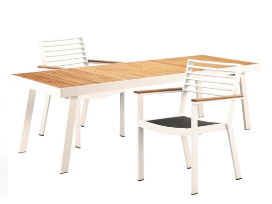 Τραπεζαρία Κήπου York 01-00-2070 (Σετ 9Τμχ) Beige-Oak 8 Θέσεων