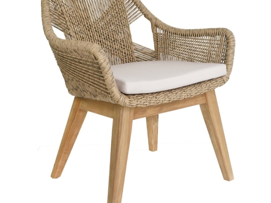Πολυθρόνα Barbara/Rattan 01-00-2308 64x62x77cm Natural