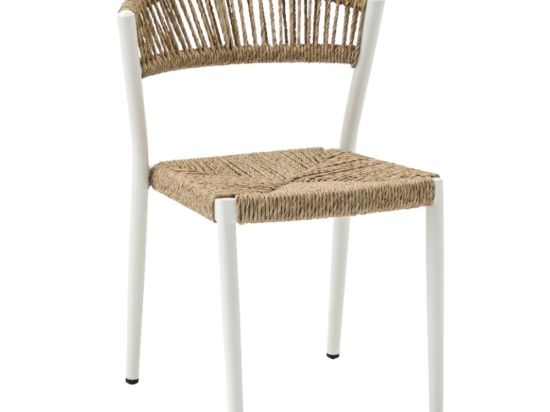 Καρέκλα Dijon 01-00-2857 59,5x54x77cm Natural-White
