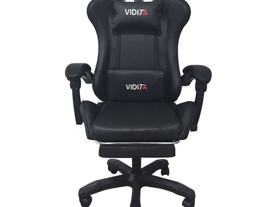 Πολυθρόνα Gaming Με Υποπόδιο A6060 01.0293 64x62x113-121cm Black