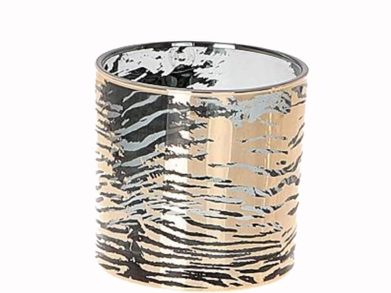 Κηροπήγιο Χριστουγεννιάτικο 012.312207027 15x15cm Black-Gold