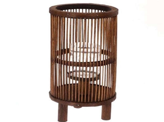 Φανάρι 012.862233140 17x27cm Brown Ξύλο