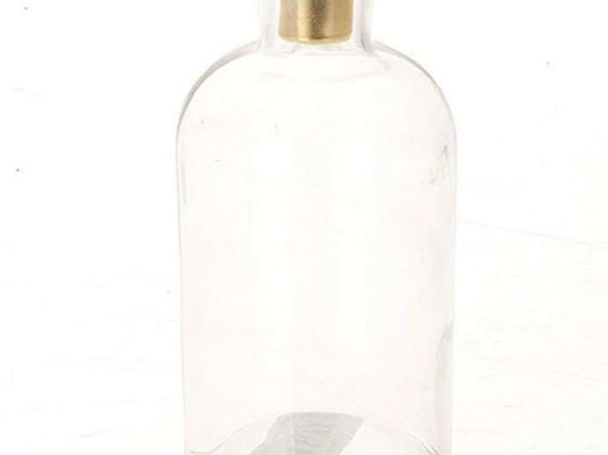 Κηροπήγιο - Βάζο 012.862296015 8,5x16,5cm Clear-Gold Γυαλί