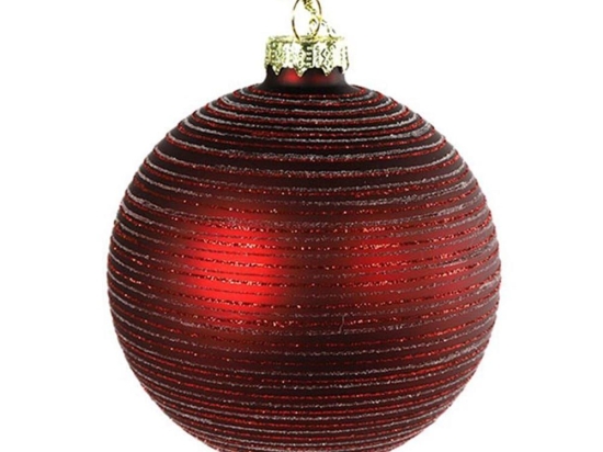 Χριστουγεννιάτικη Μπάλα 10cm Red-Gold