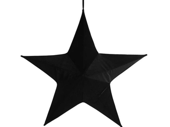 Αστέρι Ανοιγόμενο Βελούδινο 013.784649 80cm Black