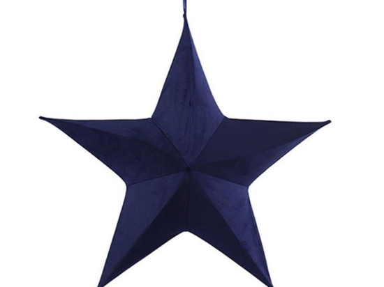 Αστέρι Ανοιγόμενο Βελούδινο 013.784656 80cm Blue