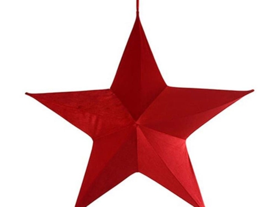 Αστέρι Ανοιγόμενο Βελούδινο 013.784670 80cm Red