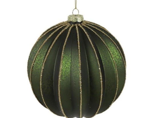 Χριστουγεννιάτικη Μπάλα 013.811444 10cm Green-Gold