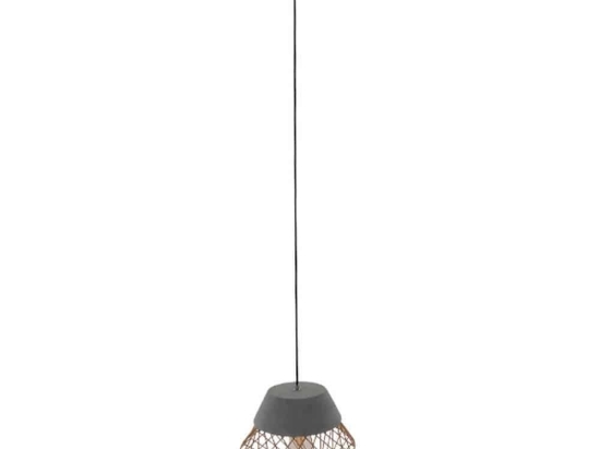 Φωτιστικό Οροφής Durant 01324 1xΕ27 Με Πλέγμα Φ32x20cm Grey-Beige GloboStar