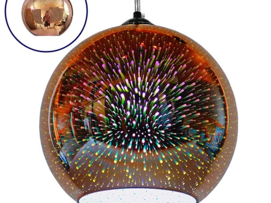 Φωτιστικό Οροφής Jupiter 01349 1xΕ27 Φ25x22cm Bronze GloboStar