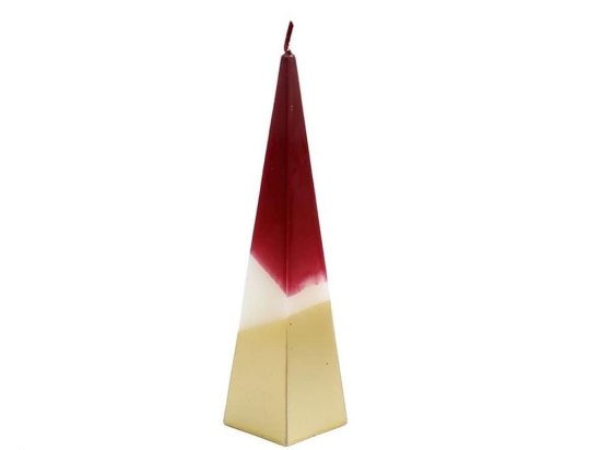 Κερί Πυραμίδα 014.XMR2250 20cm Bordo-Gold