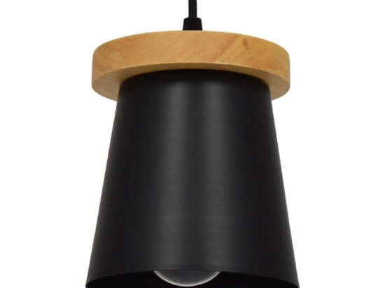 Φωτιστικό Οροφής Lana 01424 1xΕ27 Φ13x17cm Black-Beige GloboStar