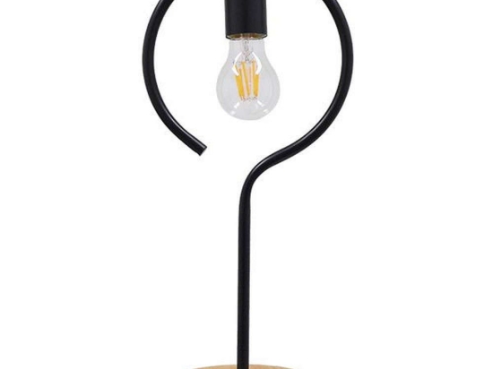 Φωτιστικό Επιτραπέζιο Honor Round 01434 1xE27 Φ20x42cm Black GloboStar