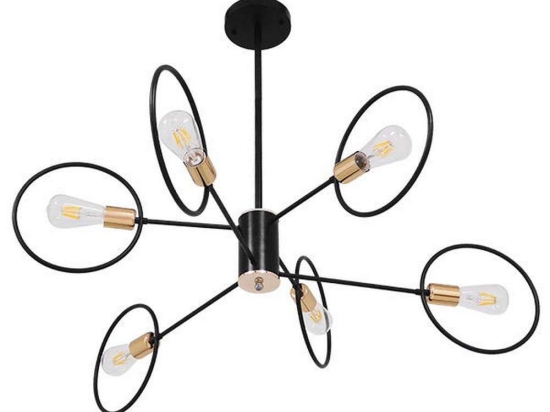 Φωτιστικό Οροφής Nexus 01446 6xE27 Φ46x74cm Black-Gold GloboStar
