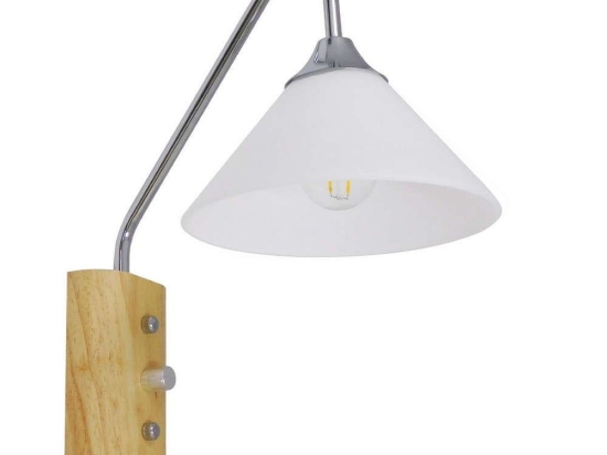 Φωτιστικό Τοίχου - Απλίκα Alessia 01459 1xE27 Φ18x29cm Με Διακόπτη Silver-White GloboStar