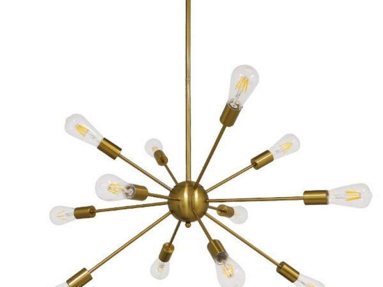Φωτιστικό Οροφής Milano 01485 12xE27 Φ80x78cm Gold GloboStar