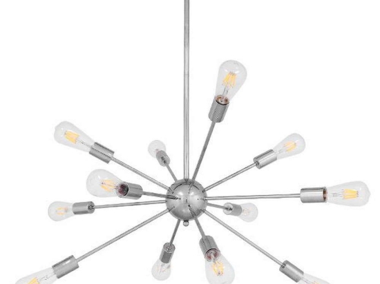 Φωτιστικό Οροφής Milano 01487 12xE27 Φ80x78cm Nickel GloboStar