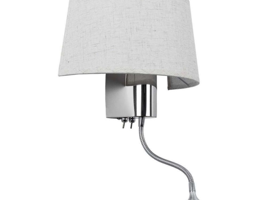 Φωτιστικό Τοίχου - Απλίκα Elegant 01493 1xE27 ΡυθμιζόΜενο Σώμα Σπιράλ Με Led 3W 26,5x15x43cm White-S