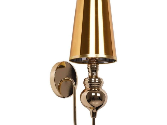 Φωτιστικό Τοίχου - Απλίκα Laura 01497 1xE27 Φ15cm 15x21x48cm Gold GloboStar
