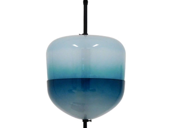 Φωτιστικό Οροφής Teardrop 01503 3xG4 Φ24x45cm Turquoise Clear GloboStar
