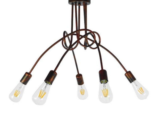 Φωτιστικό Οροφής Quarzo 01564 5xE27 Φ76x38cm Bronze GloboStar