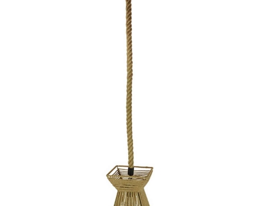 Φωτιστικό Οροφής Rouge 01611 1xΕ27 Με Πλέγμα Φ21x27cm Beige GloboStar