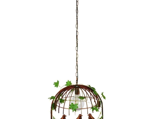 Φωτιστικό Οροφής Libellula 01642 1xΕ27 Με Πλέγμα 48,5x42x37,5cm Rust GloboStar