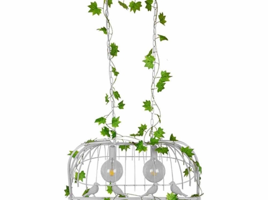 Φωτιστικό Οροφής Essence 01644 2xΕ27 Με Πλέγμα 73,6x37,5x38cm White GloboStar