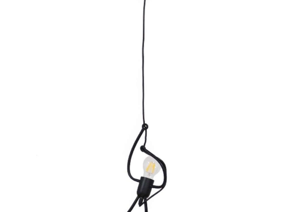 Φωτιστικό Οροφής Little Man 01652 1xΕ27 Φ20x40cm Black GloboStar