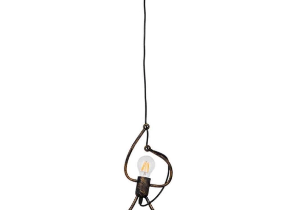 Φωτιστικό Οροφής Little Man 01653 1xΕ27 Φ20x40cm Rust GloboStar