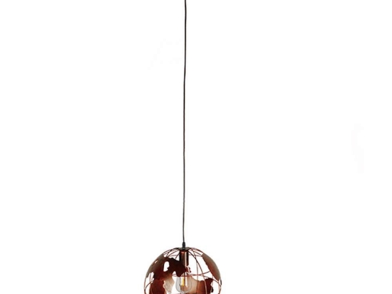 Φωτιστικό Οροφής Earth 01662 1xΕ27 Με Πλέγμα Φ30x30cm Rust GloboStar