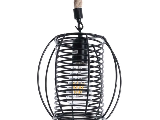 Φωτιστικό Οροφής Orval 01689 Φ20x20cm 1xE27 IP20 Black GloboStar