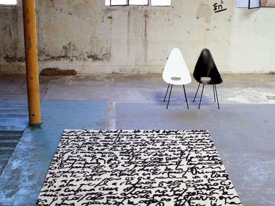 Χαλί Black On White Manuscrit  Joaquin Ruiz Millet 200X300cm