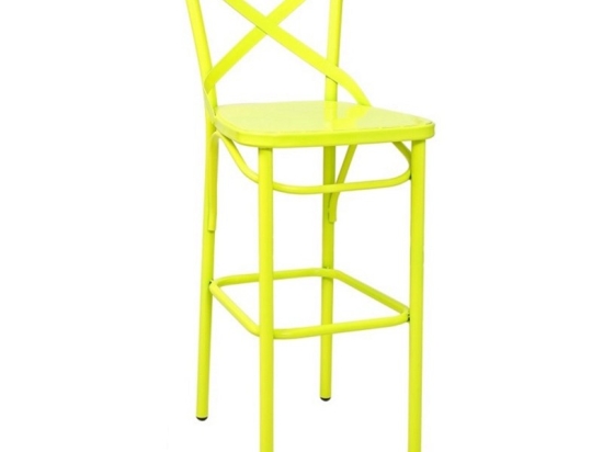 Σκαμπό Μπαρ Vaterlo/S 02-00-0473 49x42x111cm Yellow