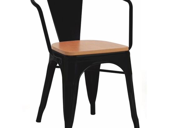 Καρέκλα Dolix/P-W 02-00-0625 48x50x73cm Black-Oak