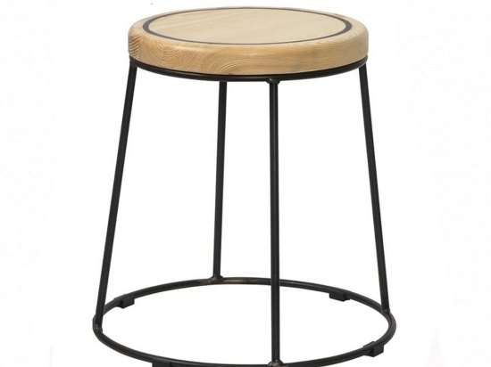 Σκαμπό Noe/S-L 02-00-1075 Φ45x47 Black-Natural