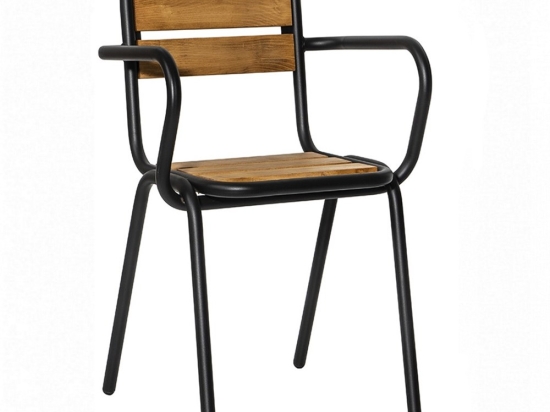 Καρέκλα Texas/P 02-00-1101 48x55x82cm Black-Walnut