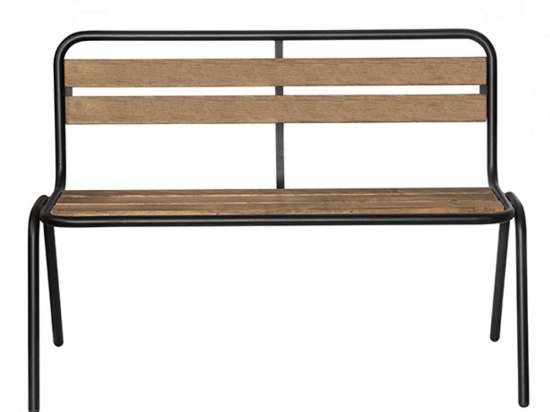 Παγκάκι Texas/D 02-00-1103 48x115x82cm Black-Walnut Διθέσιος