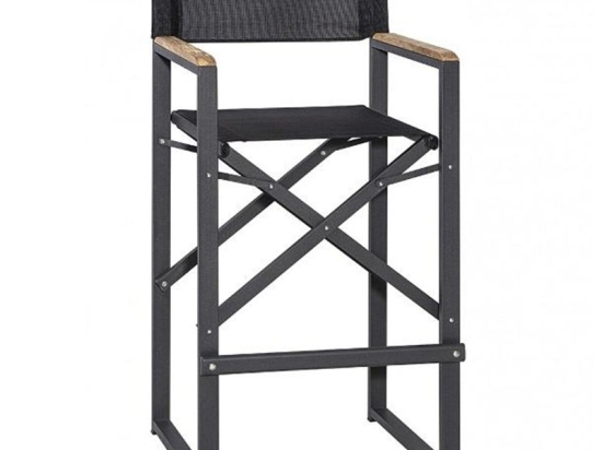 Σκαμπό Μπαρ - Σκηνοθέτη Piazza/S-W 02-00-1192 53x57x115,5cm Anthracite-Black