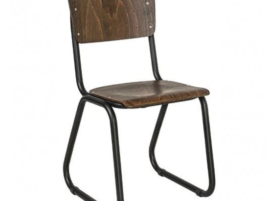 Καρέκλα School/Sled 02-00-1194 50x46x82cm Dark Walnut-Black