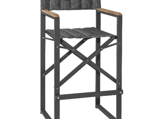 Σκαμπό Μπαρ - Σκηνοθέτη Piazza/SW-LUX 02-00-1227 53x57x115,5cm Anthracite-Black
