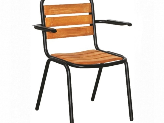 Καρέκλα Canyon/P-2T 02-00-1359 57x66x85cm Black-Oak