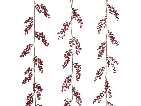 Γιρλάντα Χριστουγεννιάτικη Με Βerries 02.1120725 180cm Red