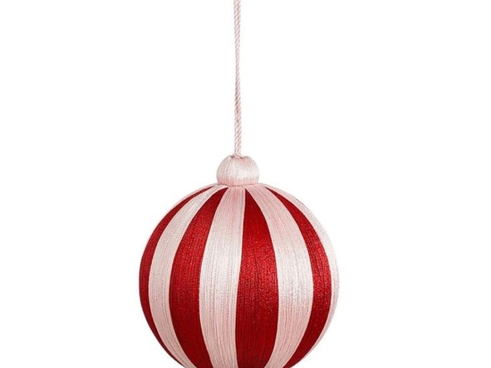 Χριστουγεννιάτικη Μπάλα 02.1161081 10cm Red-White