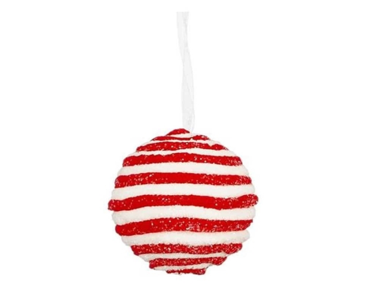 Χριστουγεννιάτικη Μπάλα 02.1162604 8cm Red-White