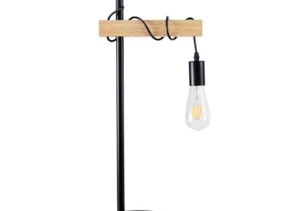Επιτραπέζιο Φωτιστικό Mindelo 02032 1xE27 IP20 25x15x60cm Black-Beige GloboStar